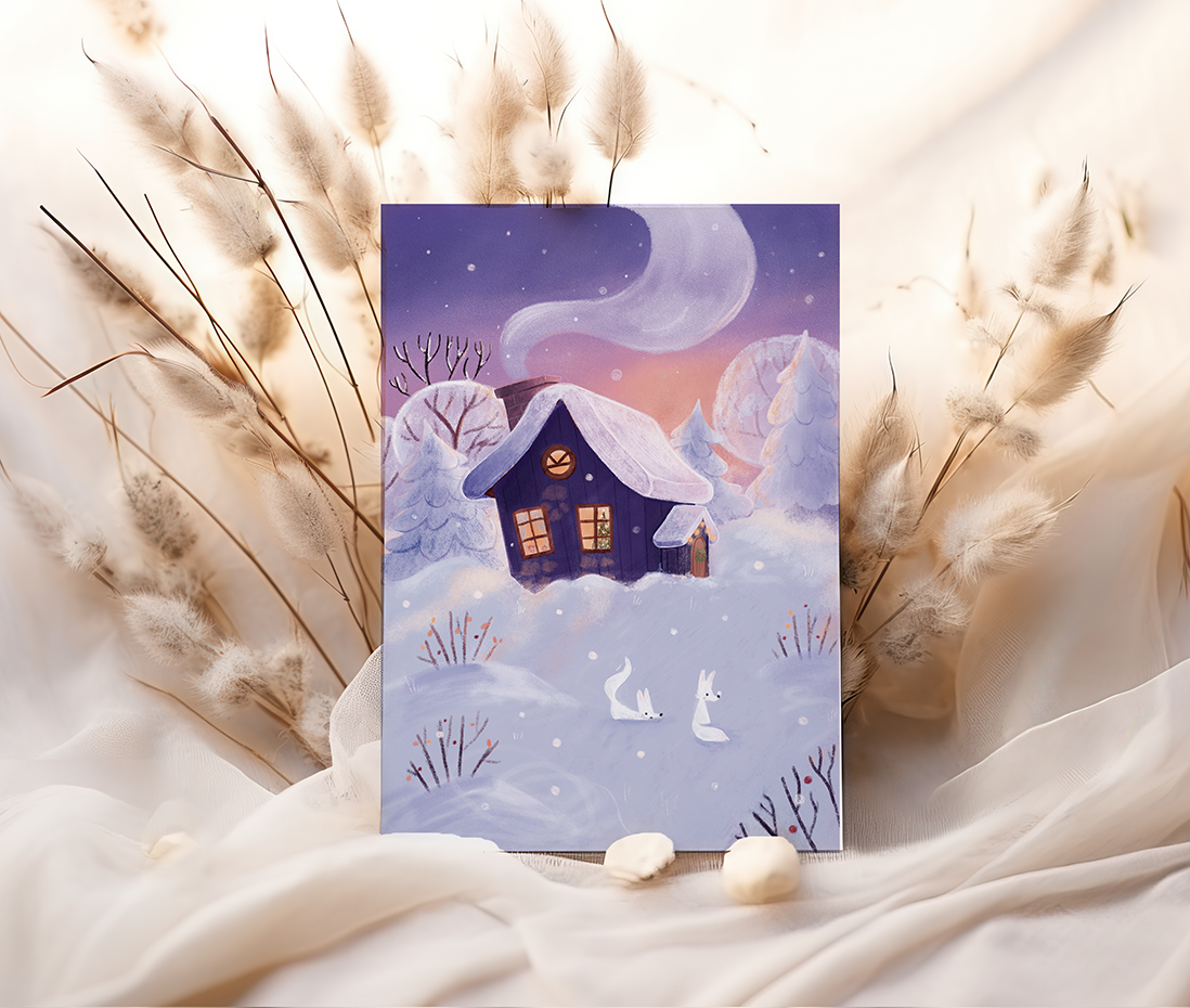 Zimowy domek - Kartka - obrazek 4