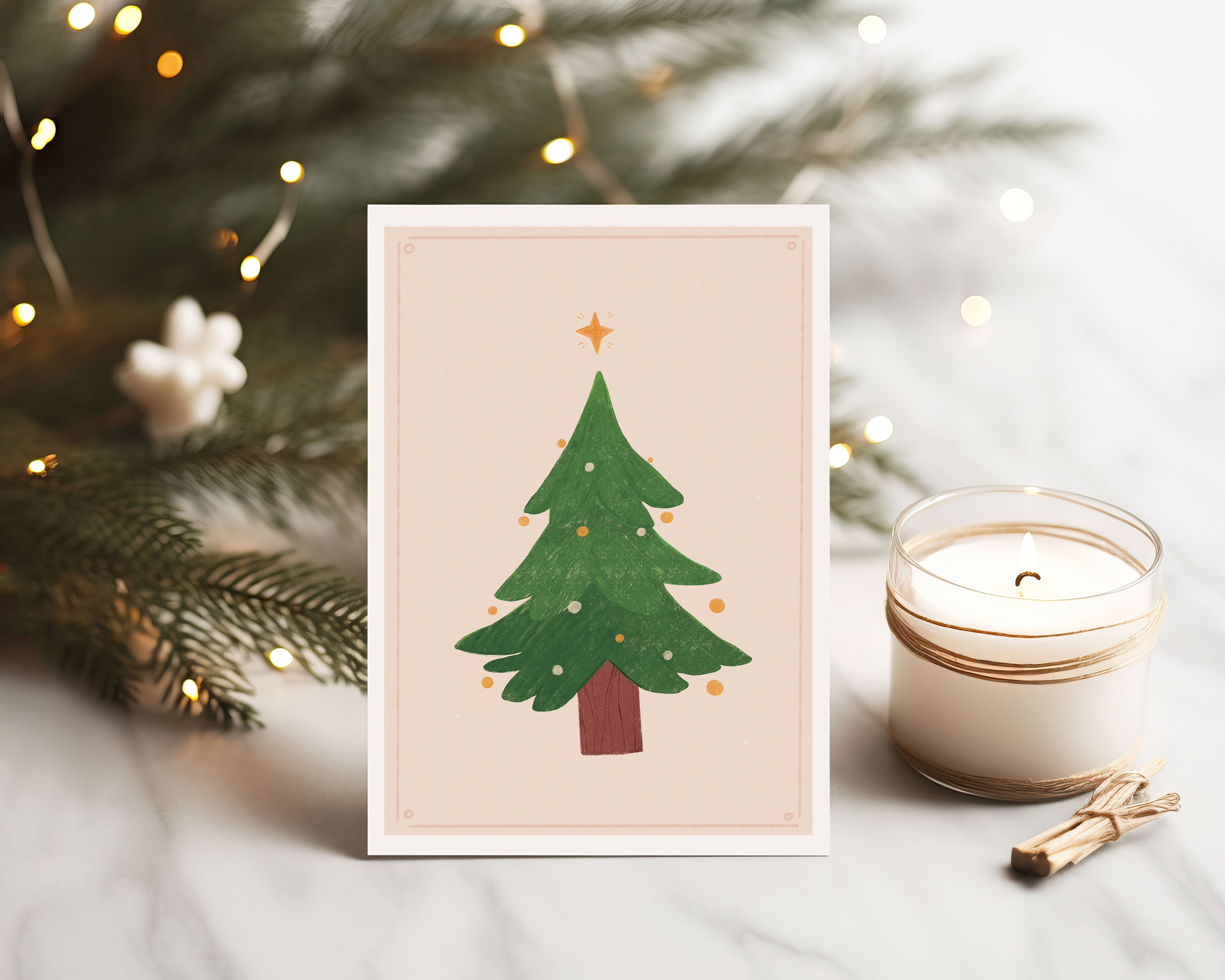 Zestaw 3 kartek Bożonarodzeniowych - jasny - obrazek 4