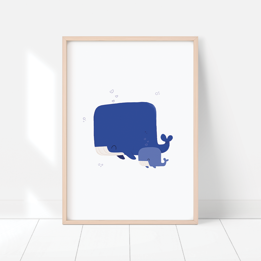 Rodzina wielorybów - plakat