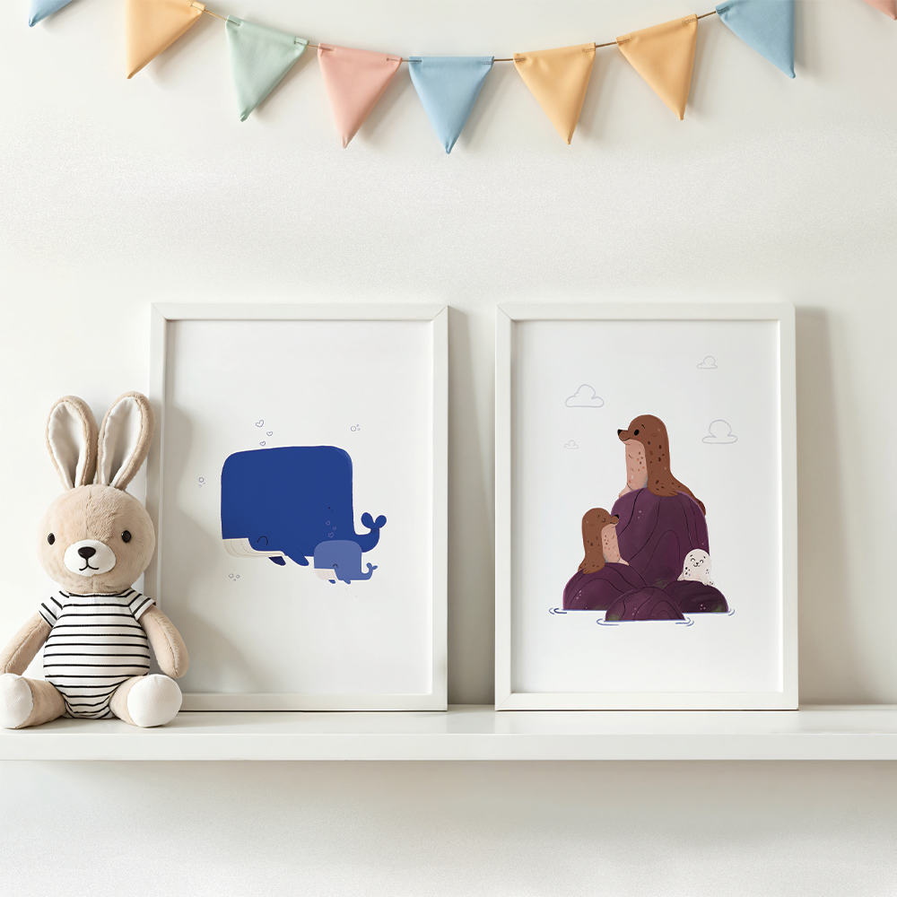 Rodzina wielorybów - plakat - obrazek 3