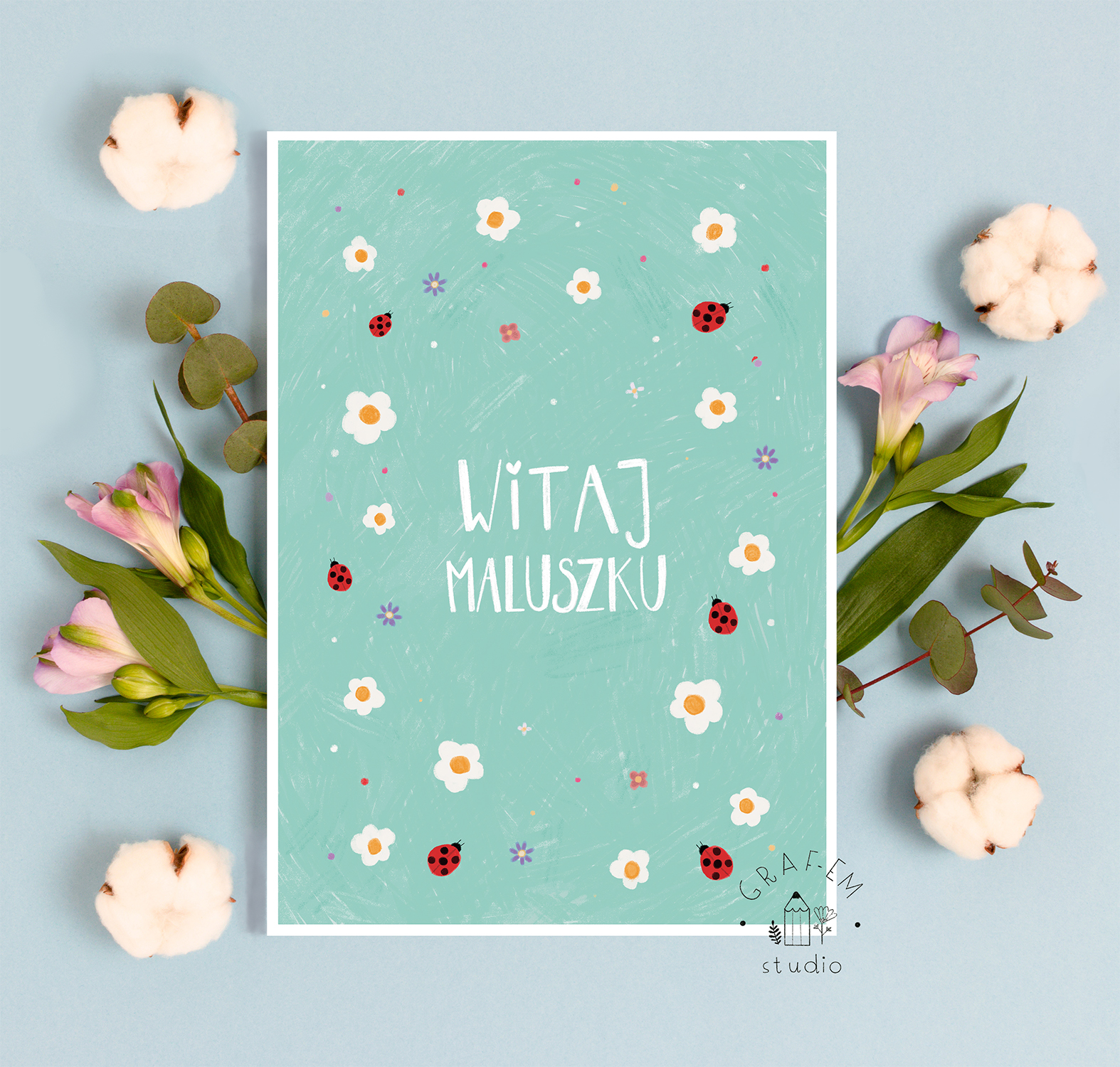 WITAJ MALUSZKU - kartka okolicznościowa - obrazek 2